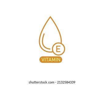 vitamin e icon, drop, capsule, logo vector illustration 