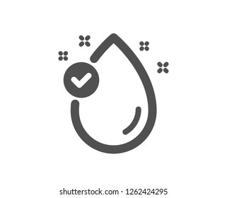 Vitamin E icon. Oil drop sign. Quality design element. Classic style icon. Vector