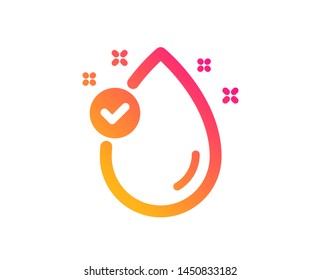 Vitamin E Icon. Oil Drop Sign. Classic Flat Style. Gradient Vitamin E Icon. Vector