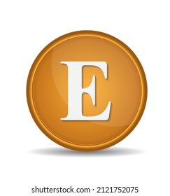 Vitamin-E-Symbol Tablettenkapsel, Vektorgrafik.