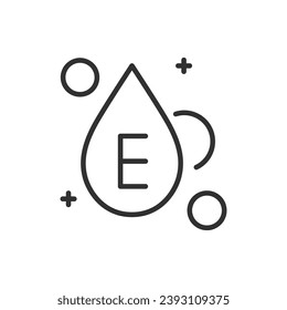 Vitamin e, linear icon. Line with editable stroke