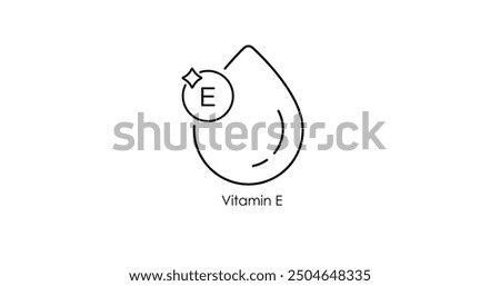 Vitamin E Molecular Vector Illustration Icon