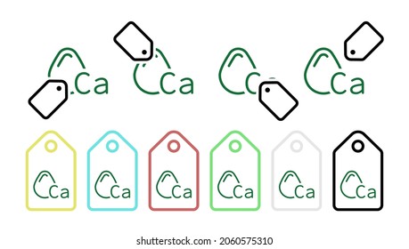Vitamina, icono del vector verde del huevo en la ilustración del conjunto de etiquetas para ui y ux, sitio web o aplicación móvil