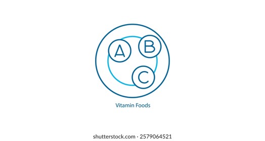 Vitamin Foods: Vector Icon for Nutritious Food Supplements