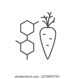Vitamin formula line outline icon
