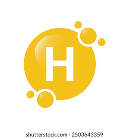 Vitamin H capsule, - icon, vector.