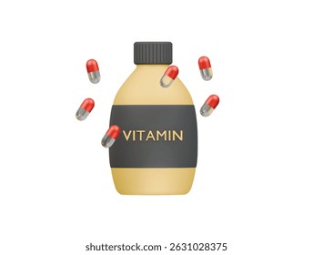 vitamin icon 3d illustration render
