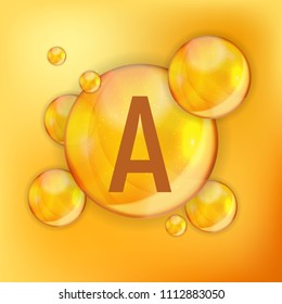 Vitamin A Icon Antioxidant. Vector Illustration EPS10