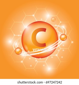 vitamin icon , bubbles vector illustration