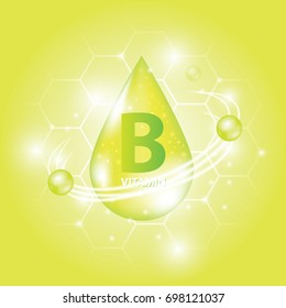 vitamin icon, droplet vector illustration