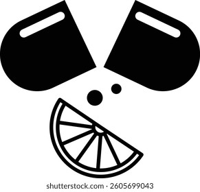 Vitamin icon. editable stroke icon isolated on white background . black design. flat vector illustration.  
