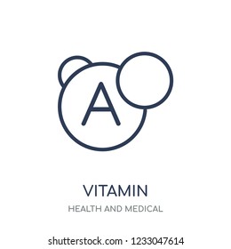 vitamin icon. vitamin linear symbol design from Health and Medical collection. Simple outline element vector illustration on white background