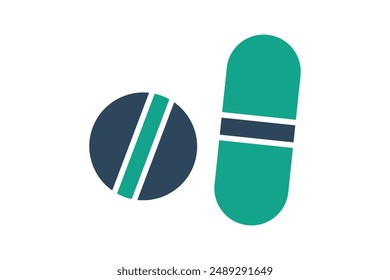 Vitamin icon. icon related to nutritional value, immune support. solid icon style. nutrition elements vector illustration