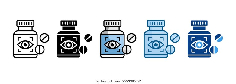 Vitamin A Icon Set Multiple Style Collection