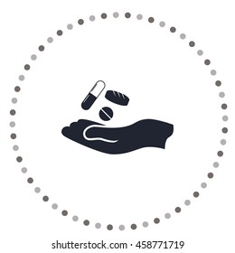Vitamin icon, vector design