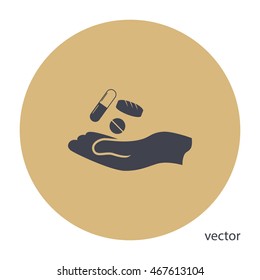 Vitamin icon, vector design