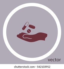 Vitamin icon, vector design