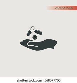 Vitamin icon, vector design