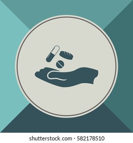Vitamin icon, vector design