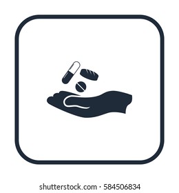Vitamin icon, vector design