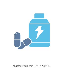 vitamin Icon Vector Design Template. Editable Stroke.