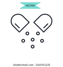 vitamin icons  symbol vector elements for infographic web