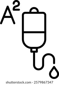 Vitamin Infusion icon line vector illustration