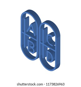 Vitamin isometric left top view 3D icon