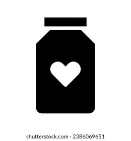 vitamin jar icon vector isolated