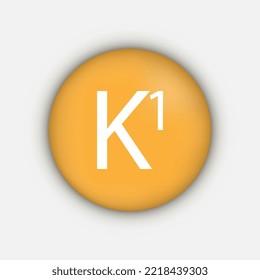 Vitamin K 1 symbol. Vector illustration.