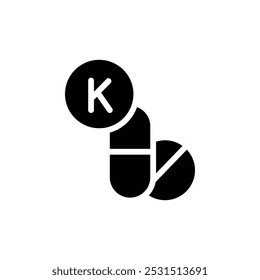 Vitamin K icon web design in vector