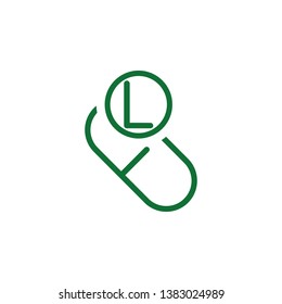 Vitamin L green icon. Element of vitamin icon. Thin line icon for website design and development, app development. Premium icon