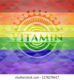 Vitamin lgbt colors emblem 