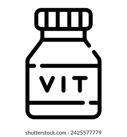Vitamin Line Icon Hintergrund weiß