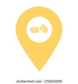 Vitamin location map pin icon. Element of map point for mobile concept and web apps. Icon for website design and development, app development. Premium hospital, clinic, pharmacy icon sign