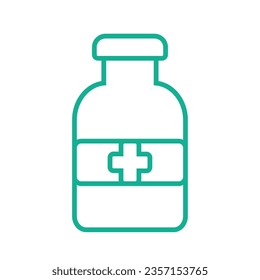 Vitamin Medical Bottle Icon, Pharmacy Icon Outline, 