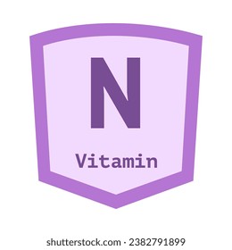 Vitamin N vector isolated on white background