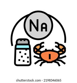 vitamin na color icon vector. vitamin na sign. isolated symbol illustration