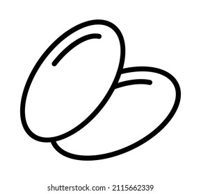Vitamin nutrition flat line icon. Healthy food supplement - Vitamin, Mineral supplement, Pill. Outline sign for mobile concept and web design, store.