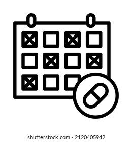 Vitamin nutrition flat line icon. Healthy food supplement - Vitamin, Mineral supplement, Pill. Outline sign for mobile concept and web design, store.