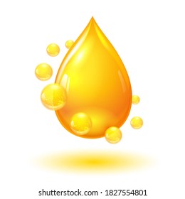 vitamin oil or serum vector, Beauty treatment nutrition skin care design icon, Cosmetic and personal care concept