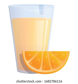 Vitamin orange juice icon. Cartoon of vitamin orange juice vector icon for web design isolated on white background