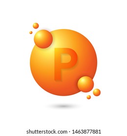 Vitamin P abstract icon sign vector design. Nutrition healthy element.