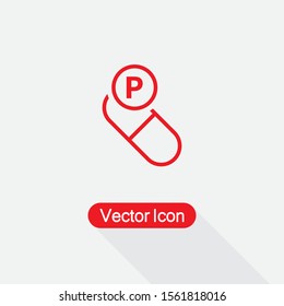 Vitamin P Icon Vector Illustration Eps10