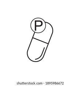 Vitamin P  icon.  icon for website design and development. Vector design