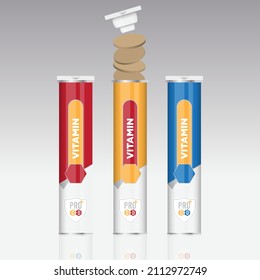 vitamin package mockup healty life care