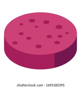 Icono de la píldora de vitamina. Isométrico del icono del vector de la píldora vitamínica para el diseño web aislado en fondo blanco