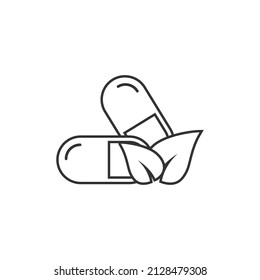 Vitamin pill note icon in flat style. Capsule vector illustration on white isolated background. Antibiotic sign business concept.
