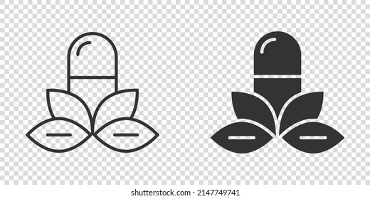 Vitamin pill note icon in flat style. Capsule vector illustration on white isolated background. Antibiotic sign business concept.