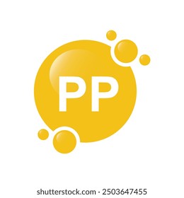 Vitamin PP Bubble, icon, vector.